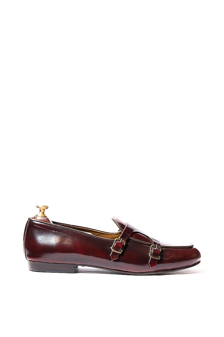 Burnt Cherry Leather Loafers by ARTIMEN at Pernia's Pop Up Shop