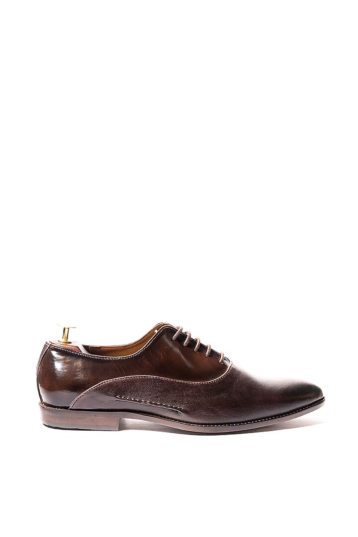 Deep Burgundy & Red Leather Handpainted Loafers by ARTIMEN at Pernia's Pop Up Shop