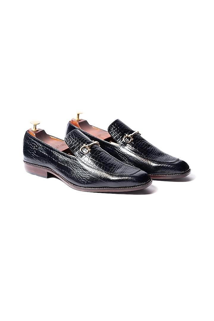 Black Leather Loafers by ARTIMEN at Pernia's Pop Up Shop