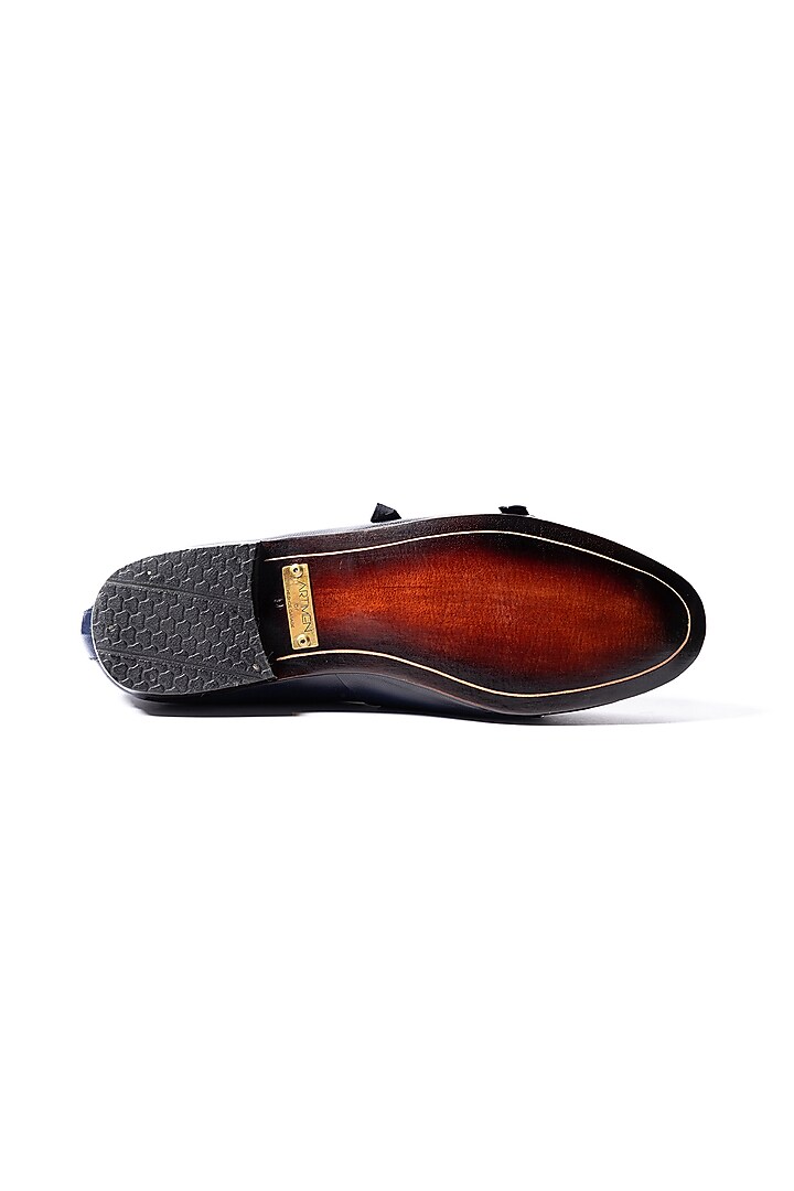 Blue Leather Loafers by ARTIMEN at Pernia's Pop Up Shop