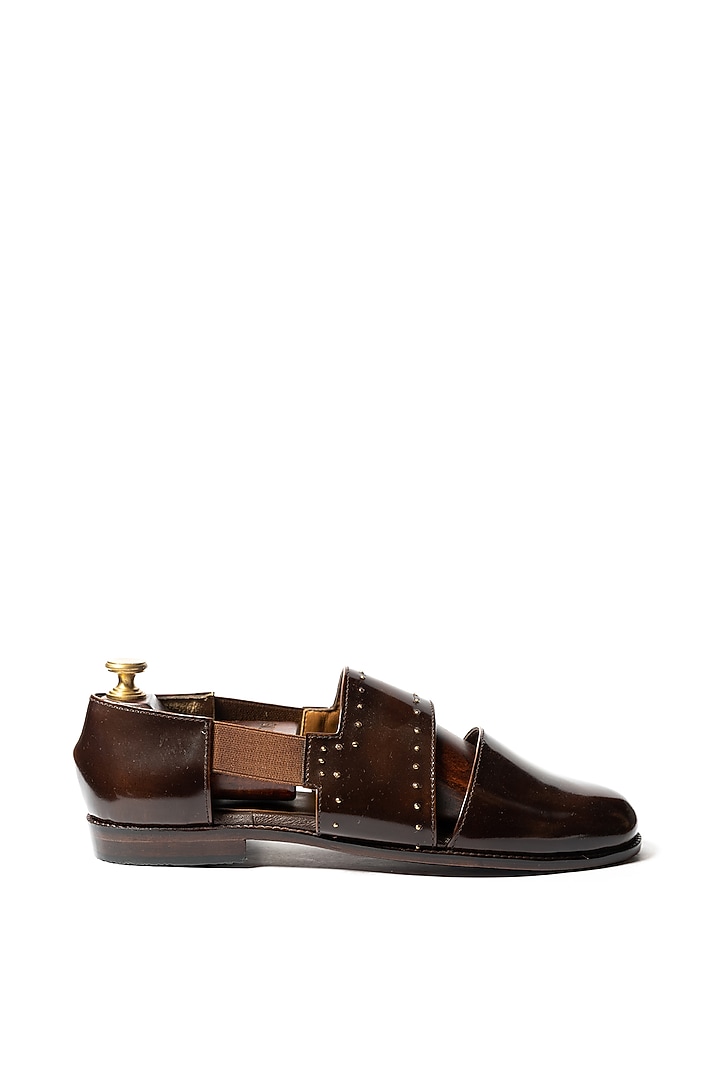 Brown Leather Sandals by ARTIMEN at Pernia's Pop Up Shop