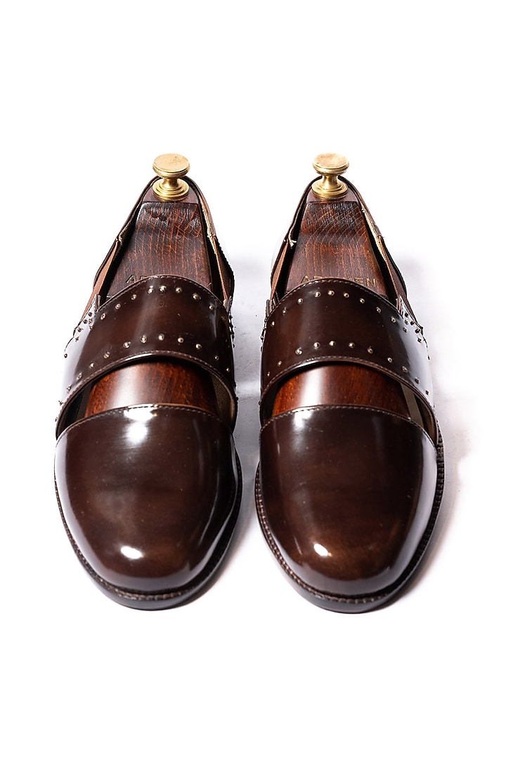 Brown Leather Sandals by ARTIMEN at Pernia's Pop Up Shop