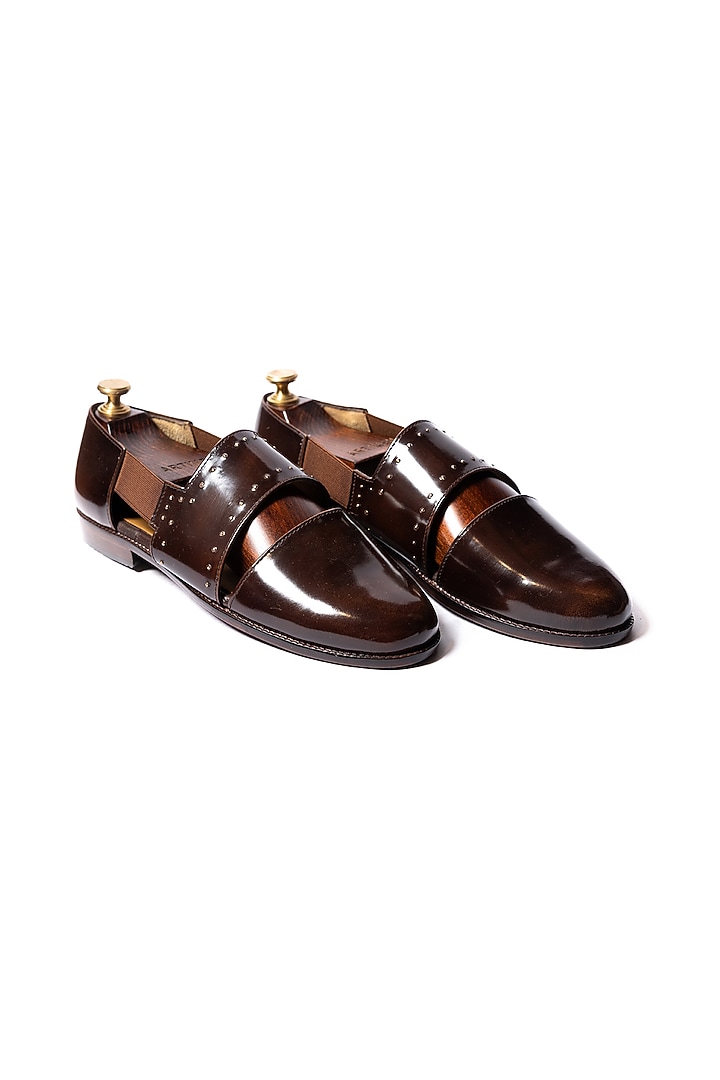 Brown Leather Sandals by ARTIMEN at Pernia's Pop Up Shop