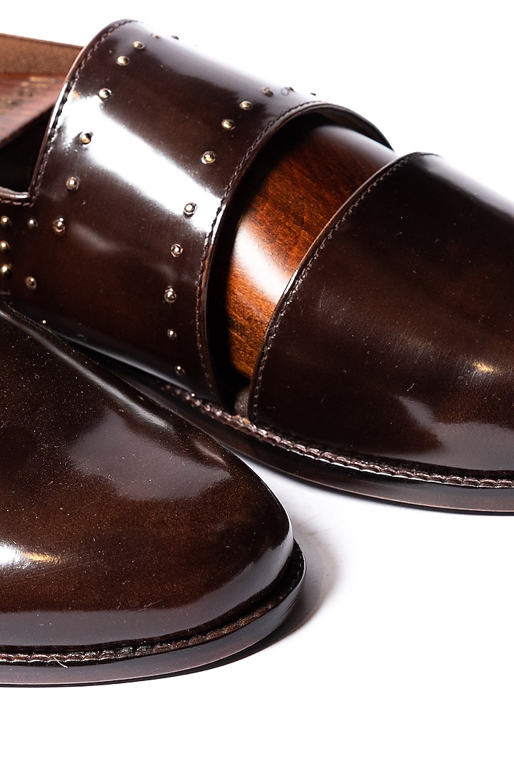 Brown Leather Sandals by ARTIMEN at Pernia's Pop Up Shop