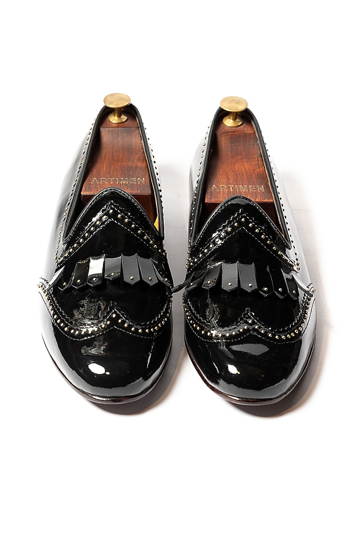 Black Leather Loafers by ARTIMEN at Pernia's Pop Up Shop