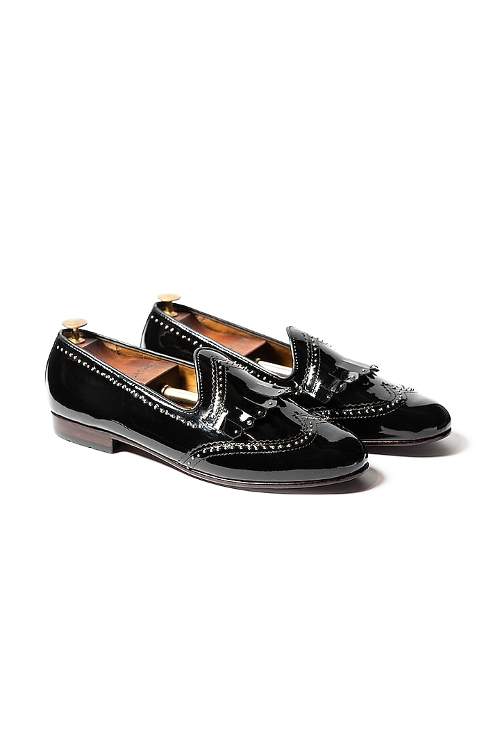 Black Leather Loafers by ARTIMEN at Pernia's Pop Up Shop