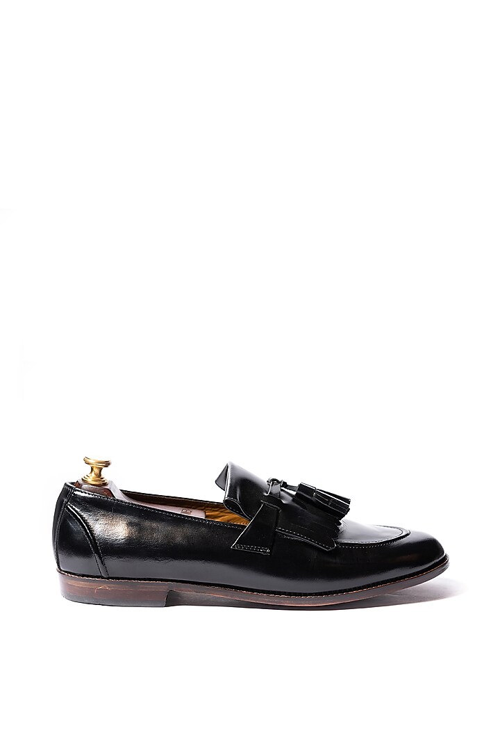 Black Leather Loafers by ARTIMEN at Pernia's Pop Up Shop