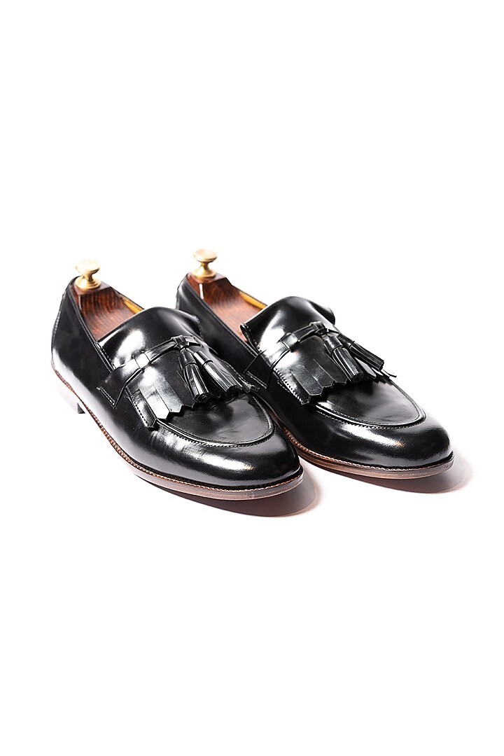 Black Leather Loafers by ARTIMEN at Pernia's Pop Up Shop