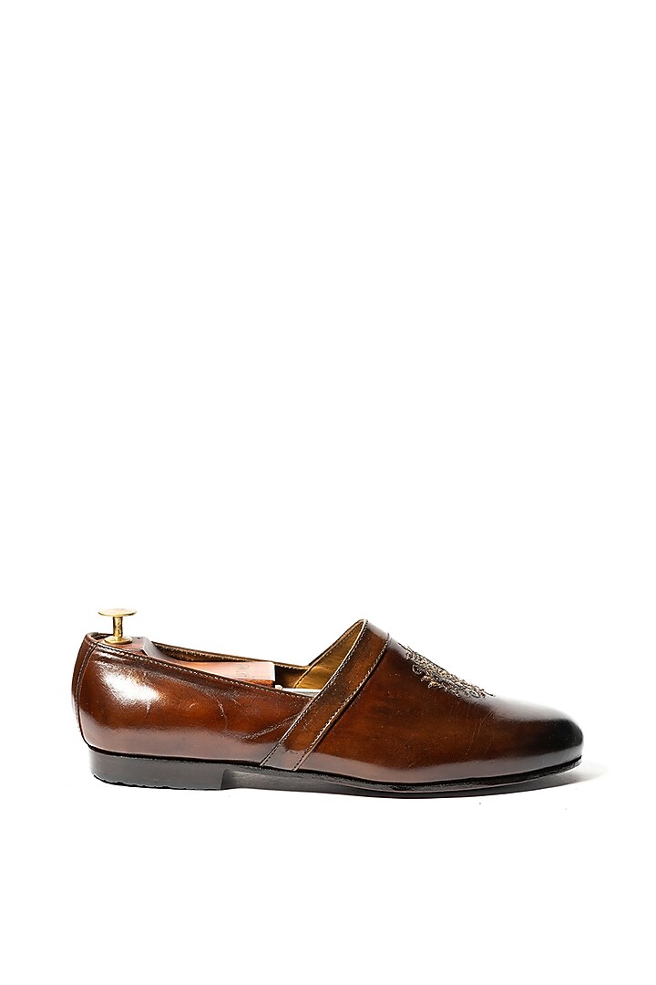 Burnt Brown Leather Shoes' by ARTIMEN at Pernia's Pop Up Shop