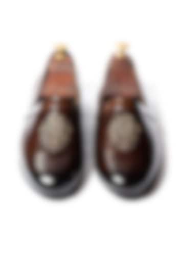 Burnt Brown Leather Shoes' by ARTIMEN at Pernia's Pop Up Shop