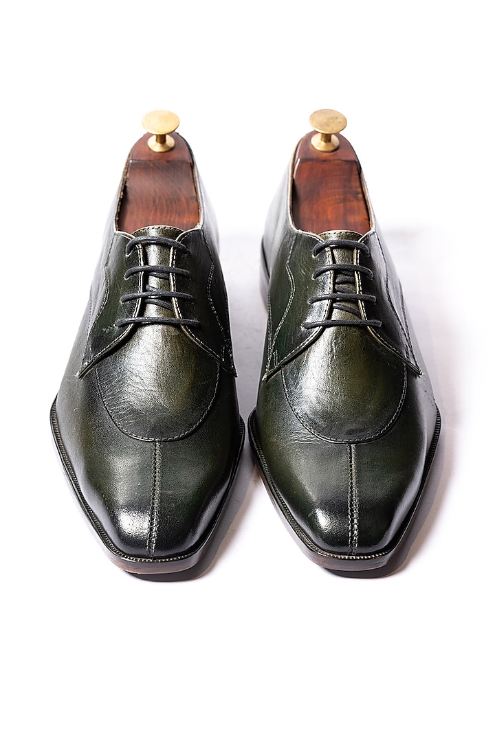 Military Green Hand Painted Shoes by ARTIMEN