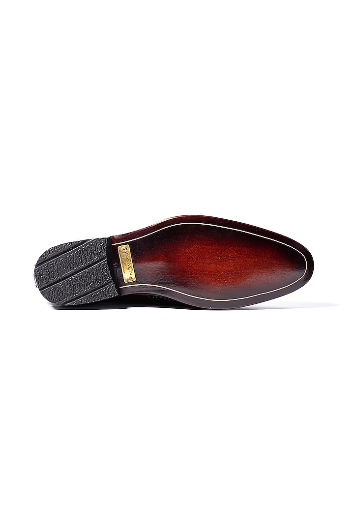Burnt Brown Leather Shoes by ARTIMEN at Pernia's Pop Up Shop