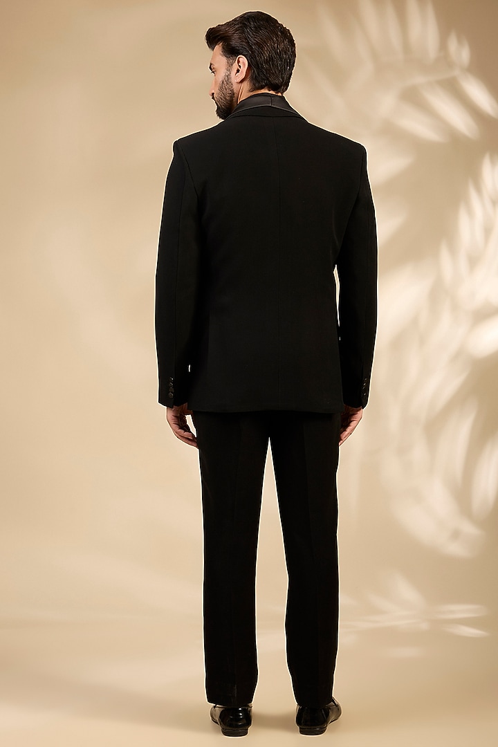 Black Premium Imported Suiting Fabric Tuxedo Set by ARTIMEN at Pernia's Pop Up Shop