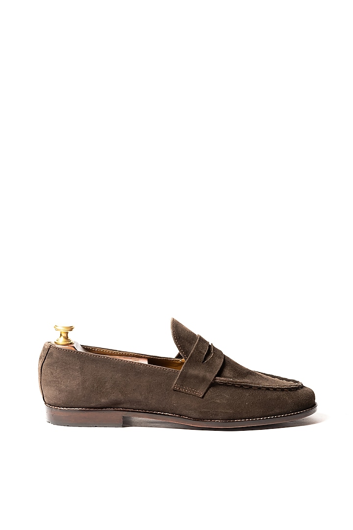 Brown Suede Leather Loafers by ARTIMEN at Pernia's Pop Up Shop