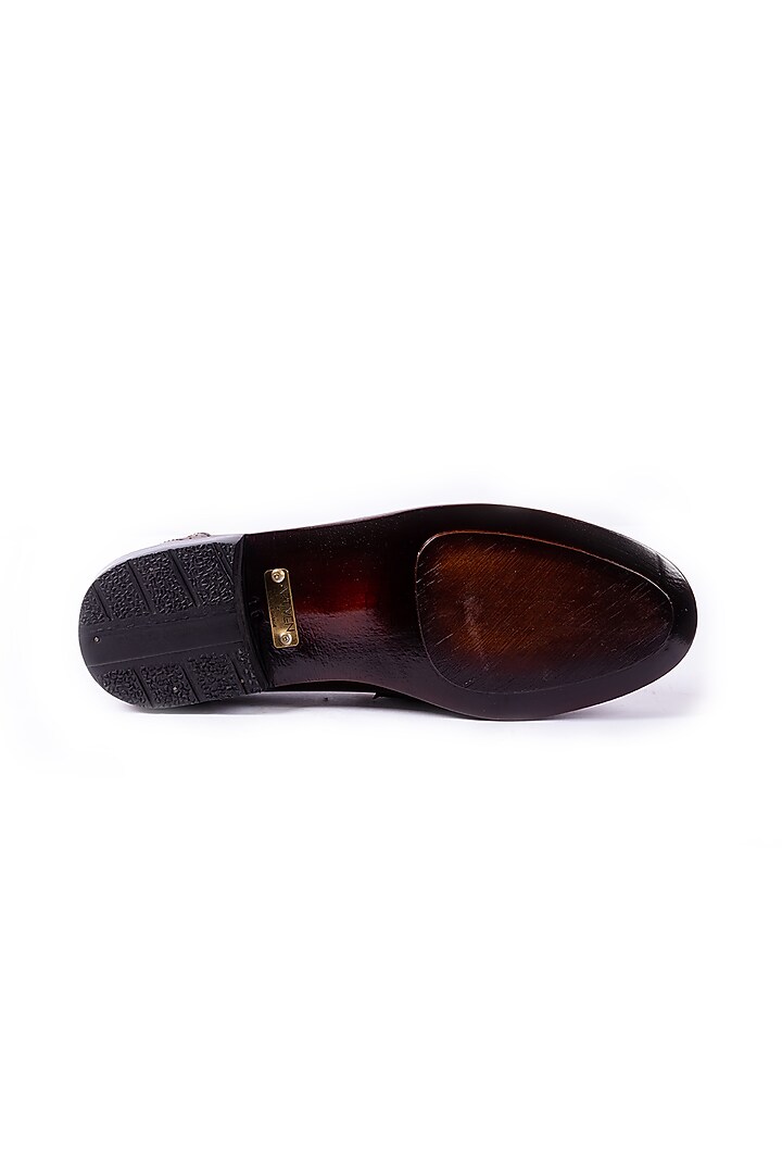 Burnt Brown Leather Loafers by ARTIMEN at Pernia's Pop Up Shop