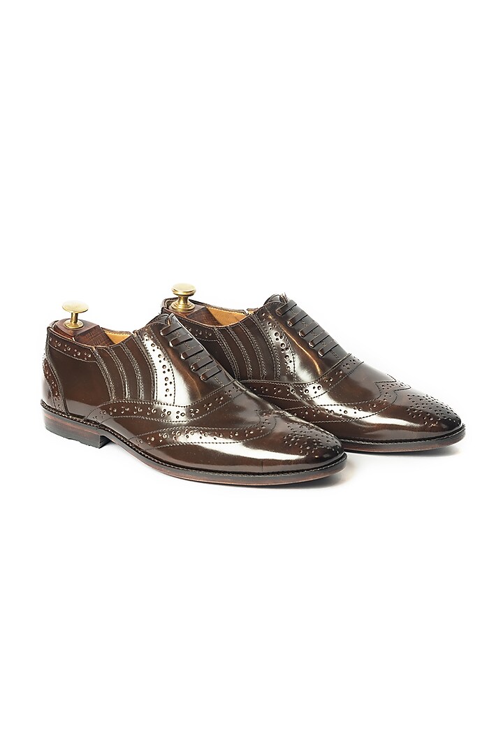 Deep Brown Leather Handcrafted Shoes by ARTIMEN at Pernia's Pop Up Shop