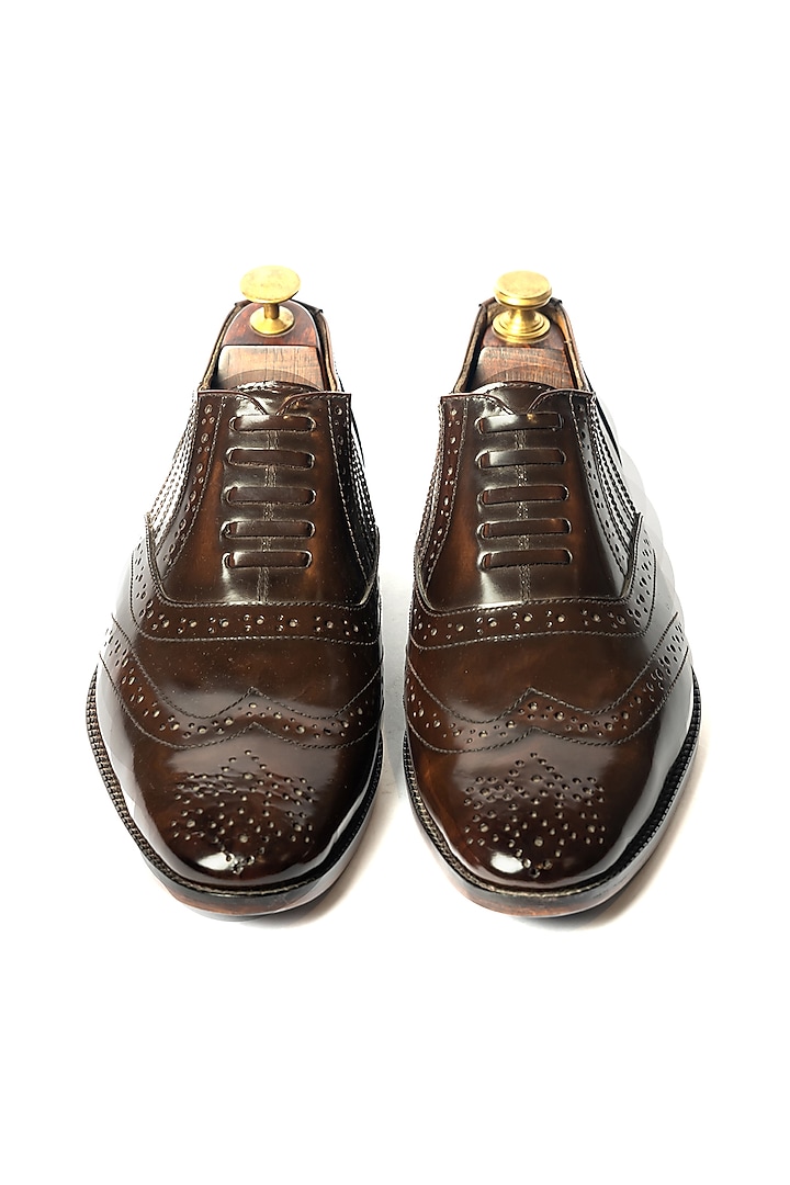 Deep Brown Handcrafted Shoes by ARTIMEN