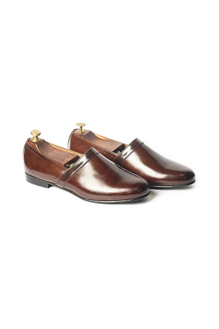 Burnt Tan Pure Matte Leather Handcrafted Shoes by ARTIMEN at Pernia's Pop Up Shop