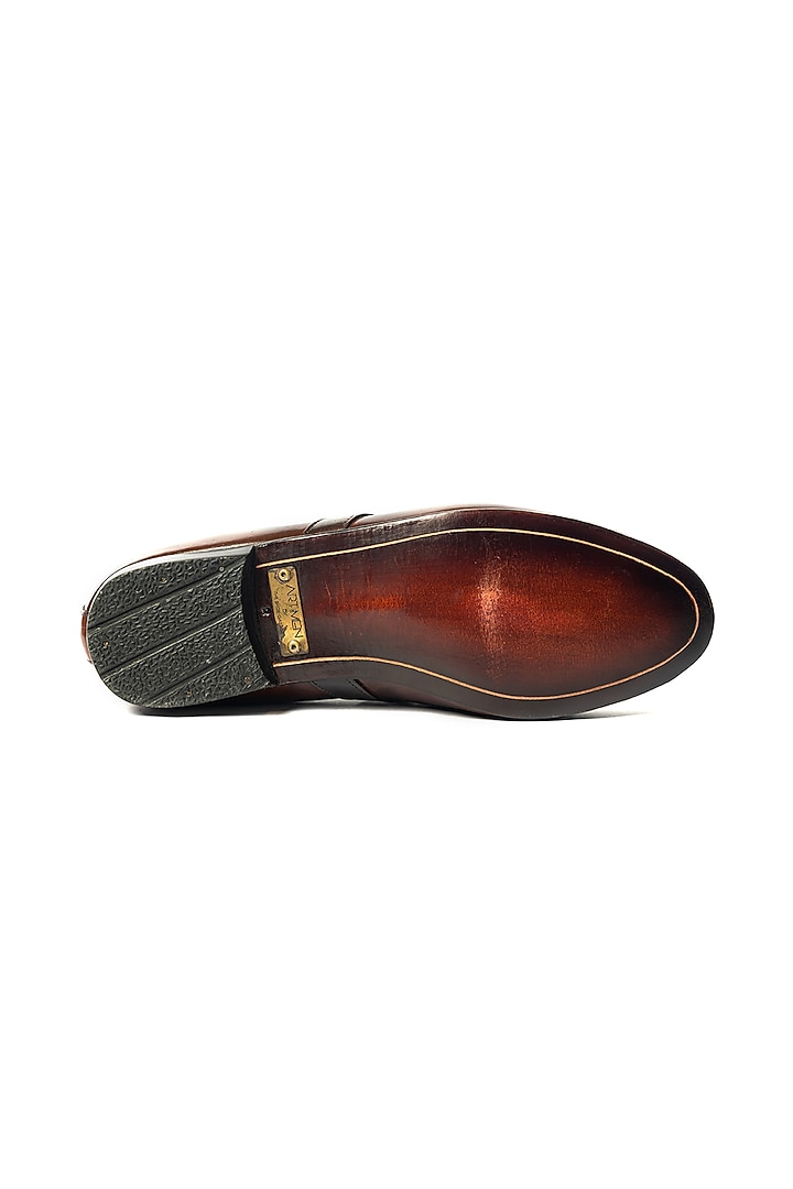 Burnt Tan Pure Matte Leather Handcrafted Shoes by ARTIMEN at Pernia's Pop Up Shop