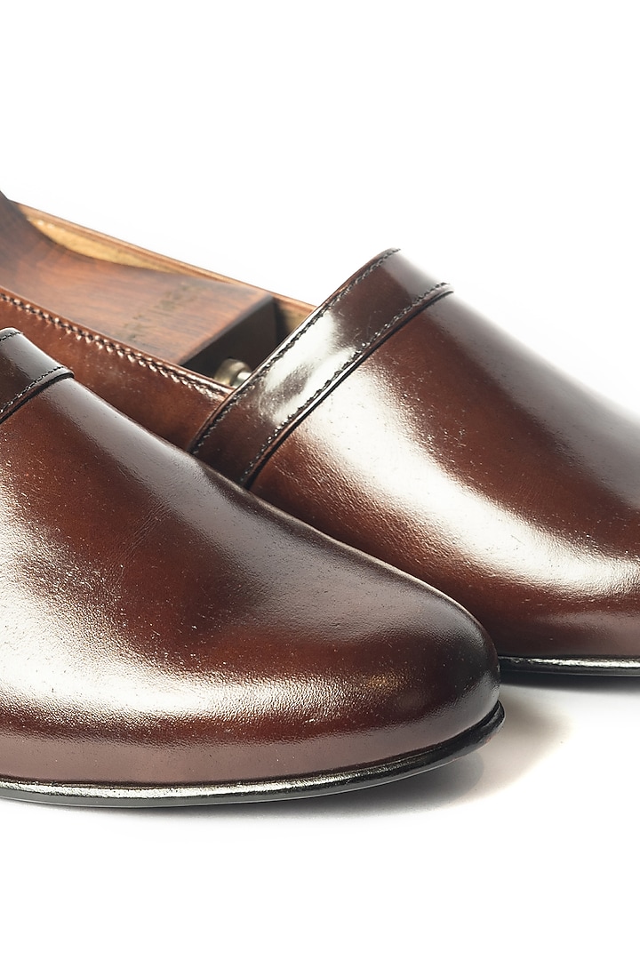 Burnt Tan Pure Matte Leather Handcrafted Shoes by ARTIMEN at Pernia's Pop Up Shop
