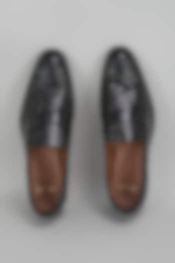 Black Leather Loafers by ARTIMEN