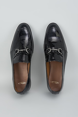 Black Leather Shoes by ARTIMEN