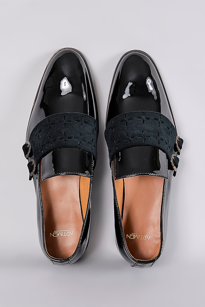 Black Patent Leather Shoes by ARTIMEN at Pernia's Pop Up Shop