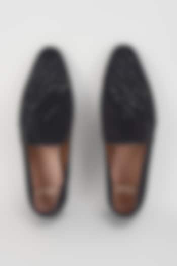 Black Leather Loafers by ARTIMEN