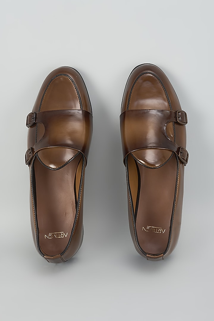 Brown Leather Shoes by ARTIMEN at Pernia's Pop Up Shop