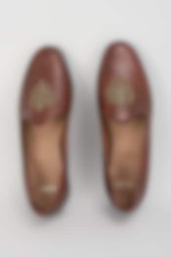 Brown Leather Mojaris by ARTIMEN
