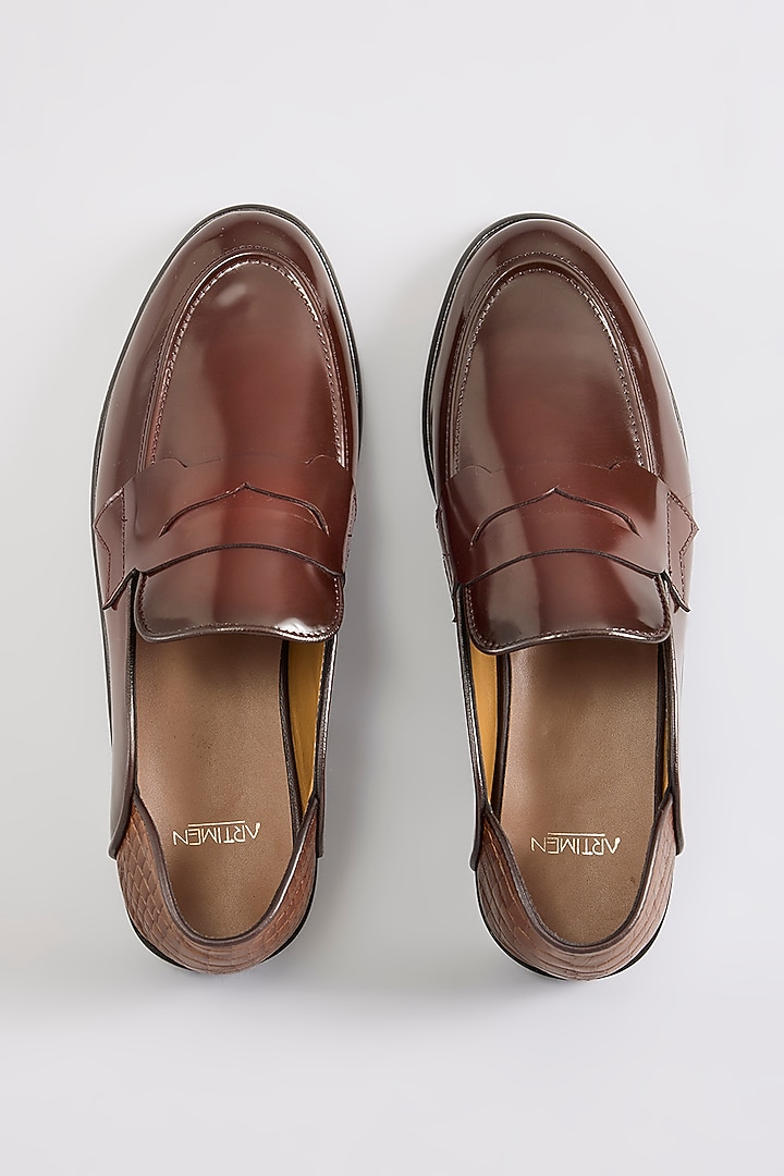 Cherry Leather Loafers by ARTIMEN at Pernia's Pop Up Shop