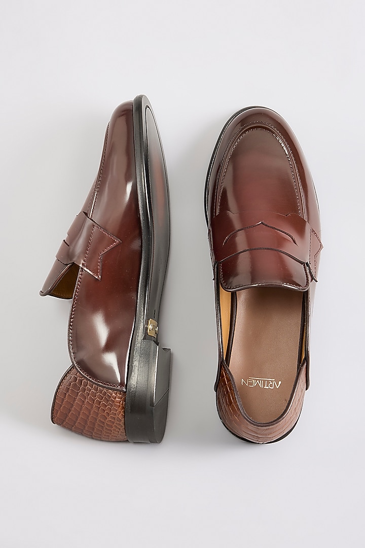 Cherry Leather Loafers by ARTIMEN at Pernia's Pop Up Shop