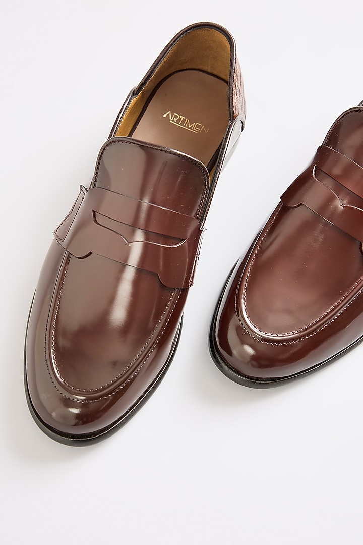 Cherry Leather Loafers by ARTIMEN at Pernia's Pop Up Shop