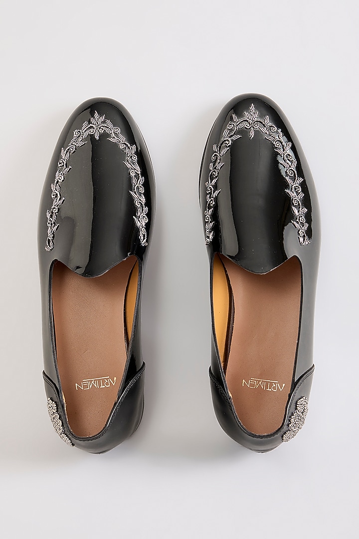 Black Leather Loafers by ARTIMEN at Pernia's Pop Up Shop