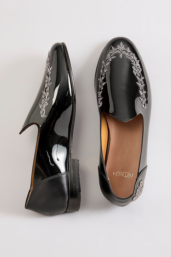 Black Leather Loafers by ARTIMEN at Pernia's Pop Up Shop