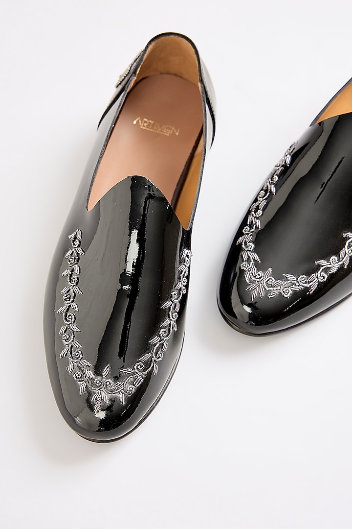 Black Leather Loafers by ARTIMEN at Pernia's Pop Up Shop