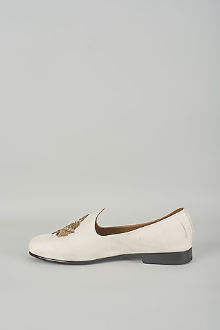 Ivory Leather Mojaris by ARTIMEN