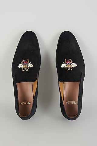 Black Leather Mojaris by ARTIMEN