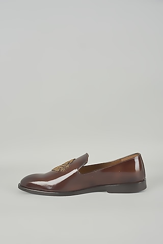Brown Leather Mojaris by ARTIMEN