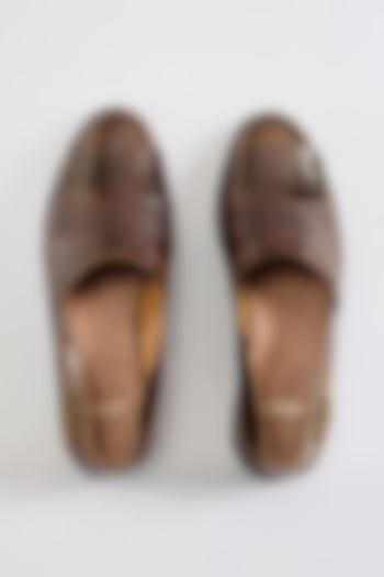 Brown Leather Loafers by ARTIMEN at Pernia's Pop Up Shop
