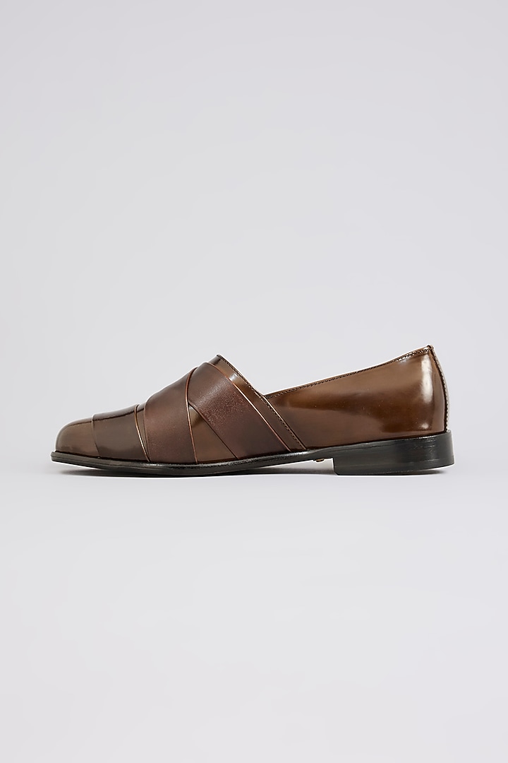 Brown Leather Loafers by ARTIMEN at Pernia's Pop Up Shop