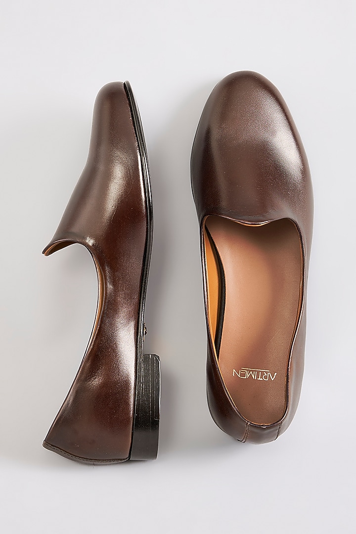 Dark Brown Leather Loafers by ARTIMEN at Pernia's Pop Up Shop