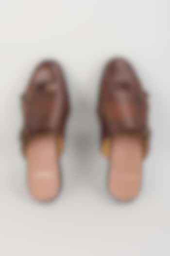 Brown Leather Sandals by ARTIMEN at Pernia's Pop Up Shop