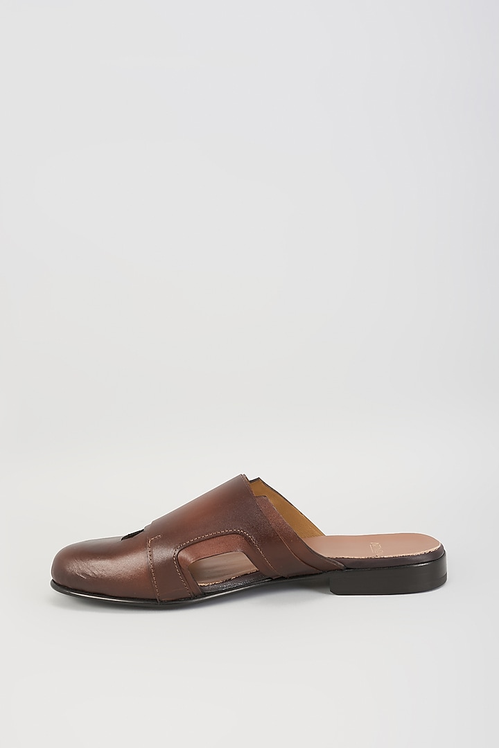 Brown Leather Sandals by ARTIMEN at Pernia's Pop Up Shop
