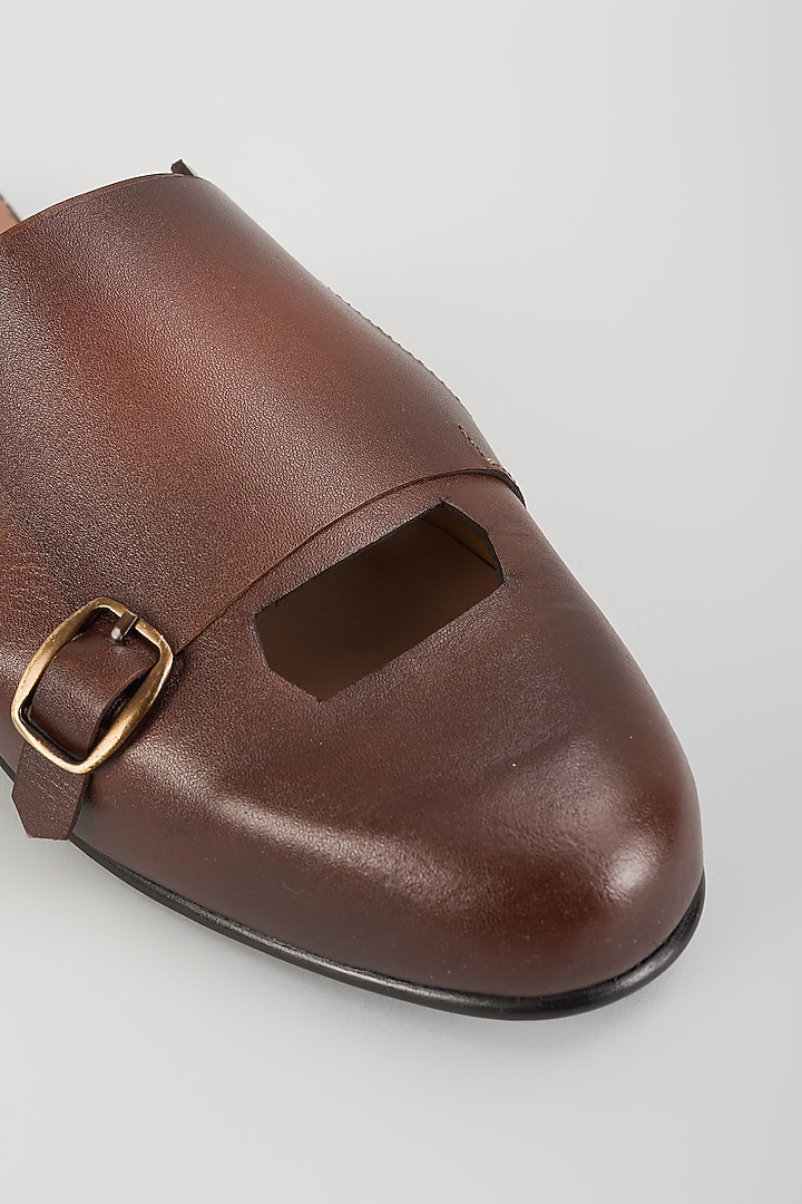 Brown Leather Sandals by ARTIMEN at Pernia's Pop Up Shop