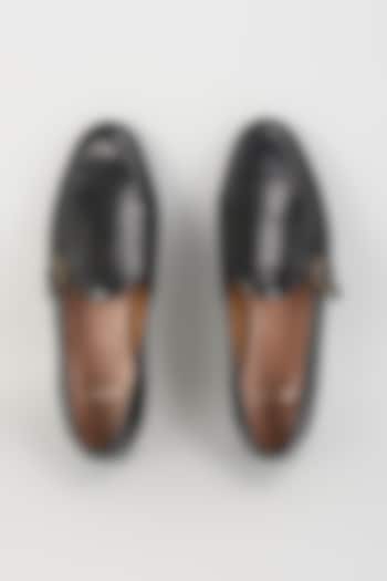 Black Leather Loafers by ARTIMEN at Pernia's Pop Up Shop