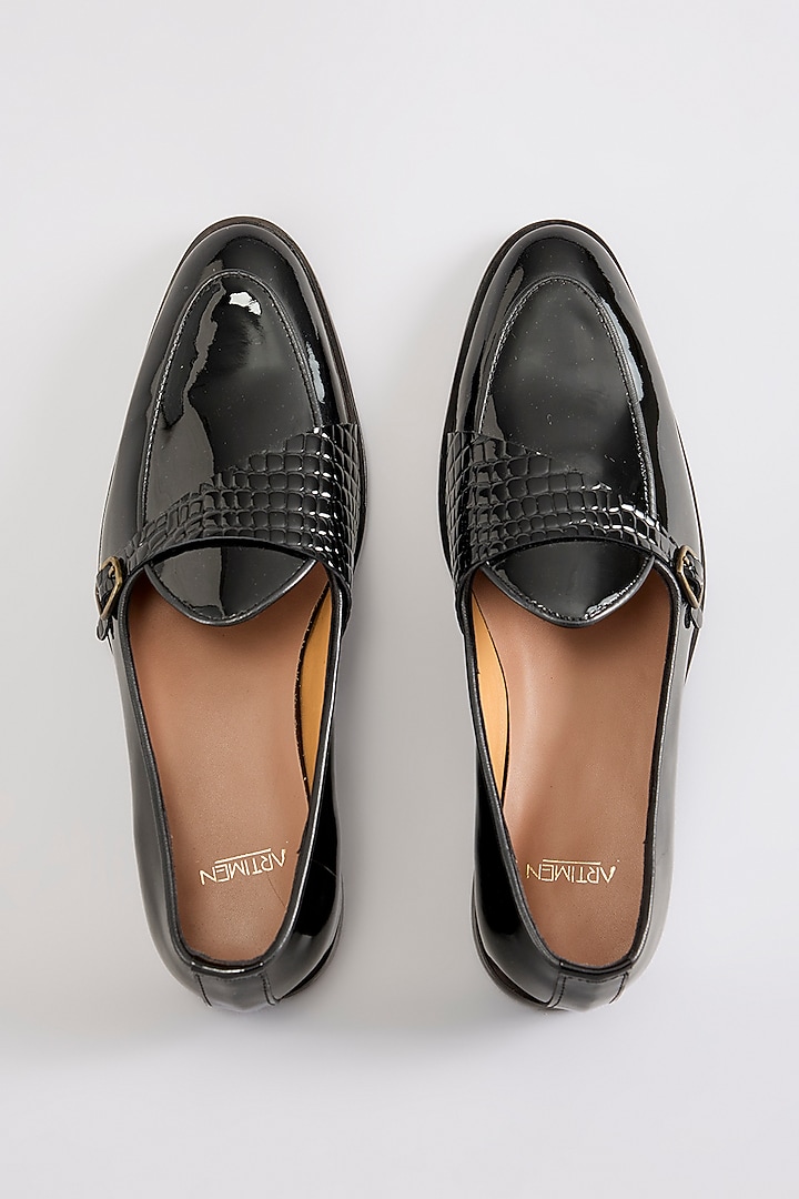 Black Leather Loafers by ARTIMEN at Pernia's Pop Up Shop