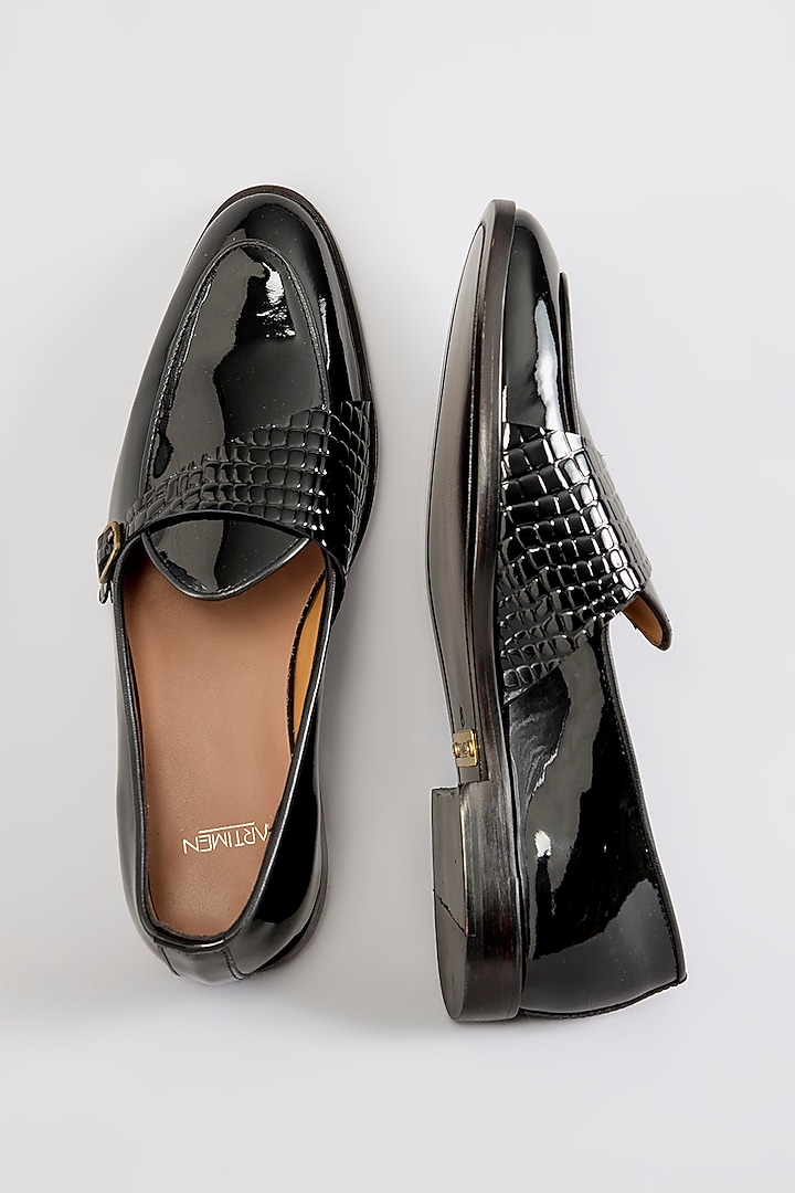 Black Leather Loafers by ARTIMEN at Pernia's Pop Up Shop
