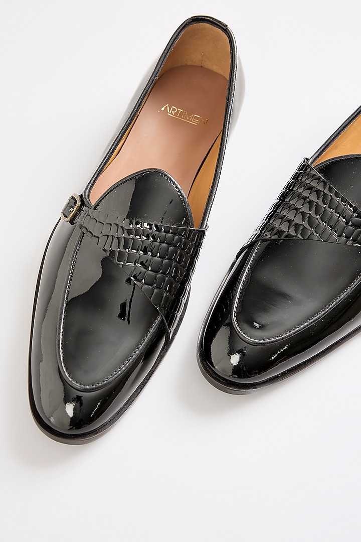 Black Leather Loafers by ARTIMEN at Pernia's Pop Up Shop