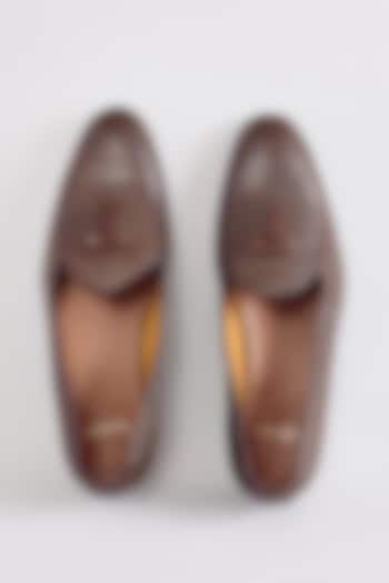 Brown Leather Loafers by ARTIMEN at Pernia's Pop Up Shop
